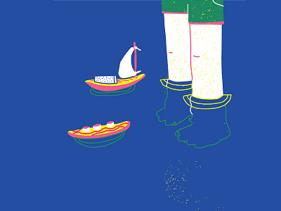 Get your feet wet book illustration children illustration editorial illustration illustration play summer
