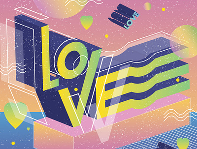 Love Lettering adobe art colorful font illustration illustrator lettering love type typography