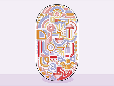 Meditation Pill - World of Shapes adobe art design flat design flat 3d graphic design graphic art illustration illustrator