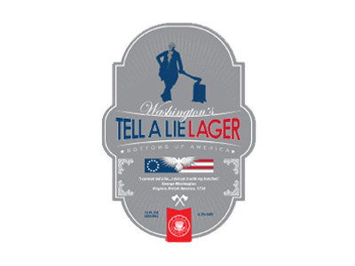Tell a Lie Lager alcohol america beer branding brewery design illustrator mockup presidential