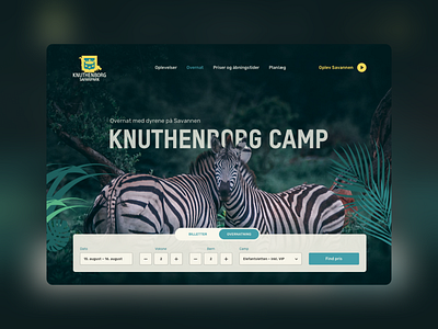 Mock up – Knuthenborg Safaripark design graphic design landing page ui