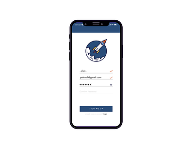 Daily ui 001 — Sign up app dailyui dailyui001 signup ui ux