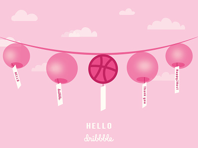 Hello Dribble! debut dribble firstshot hello illustration