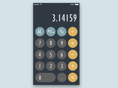 Calculator app appdesign calculator dailyui dailyui004 ui uidesign ux visualdesign