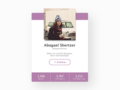 User Profile app appdesign dailyui dailyui006 ui uidesign user profile ux visualdesign