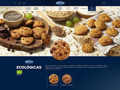 Website Galletas Artiach artiach branding cookies creative agency food responsive spain ux web design