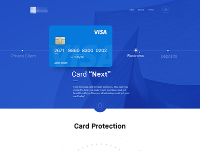 Financial Card ui webdesign