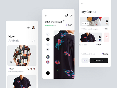 My Cart app minimal ux ux product design