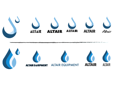 Altair Equipment Logo Progress blue drop illustrator logo water water droplet