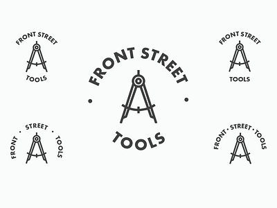 Front Street Tools | Logo Ideas brandmark grayscale greyscale icon logo illustrator logo stamp