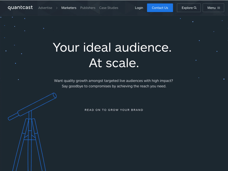 Quantcast Brand Page illustration quantcast svg ux web