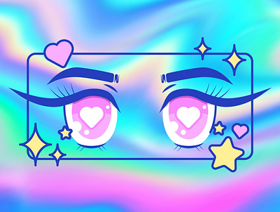 Moon Prism Power, Make Up! anime art anime girl eyes holographic illustration kawaii lineart makeup sailor moon