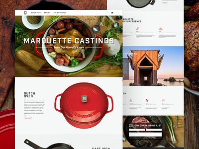 Marquette Castings castings cookware dutch food industrial design marquette oven ui website