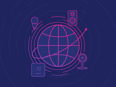 Vectorform Blog: IoT & Smart Homes (1 of 3) icon illustration iot smart home