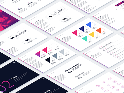 Vectorform Brand Guide brand color icons responsive style style guide type web