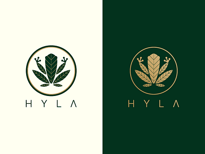 Hyla Logo branding cannabis frog gold hyla logo marijuana medical weed