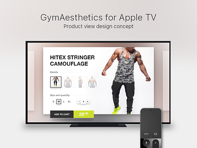 Apple Tv Gym Aesthetics app concept app apple tv concept design ui ux