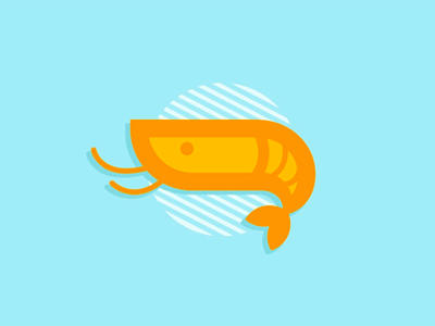 Shrimp branding design food graphic hand icon line logo sea shrimp simple summer