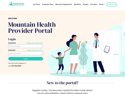 Mountain Health Provider Portal graphic design health healthcare ui ui design ux design wellness