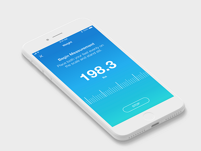 Weight Scale App Concept health healthcare ios iphone mobile wellness