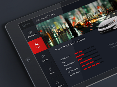 Next Gear app application car design experience gear interaction interface ipad next tablet user