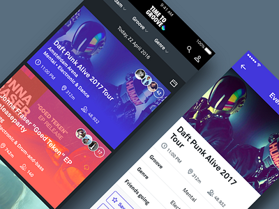 Time to Groove – Mobile animation clean concept experience interface ios iphone mobile music player ui ux