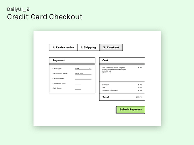 Deciem Checkout checkout credit card dailyui dailyui002 design payment shopping cart ui uidesign