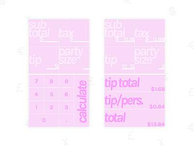 Tip Calculator calculator dailyui dailyui004 design tip calculator ui uidesign