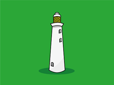 Lighthouse flat graphic illustraion lighthouse