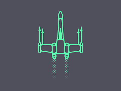 X-Wing Fighter art illustration rough space star wars the force vector x wing