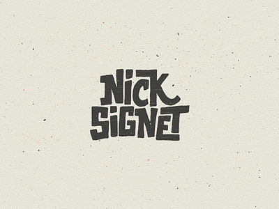 Name Lettering lettering letters logo mark name rough speckle texture thick