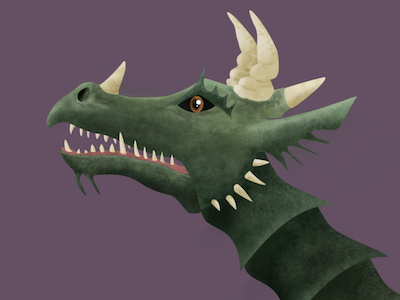 Medieval Dragon Head concept dragon fantasy illustration photoshop