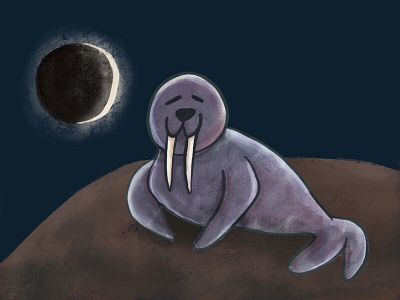 Total Walrus Eclipse character eclipse ipad paint procreate walrus
