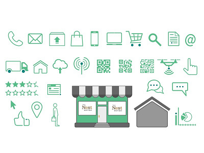 Icon Set 1 (shopping) design graphics icons technology ux vector