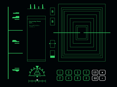 Aviation Monitor #1 computer cowboy bebop old school scifi screen technology ui