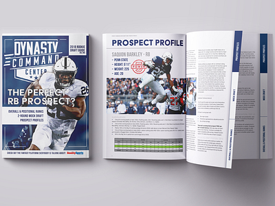 Dynasty Command Center 2018 NFL Draft Guide fantasy football magazine publication design sports