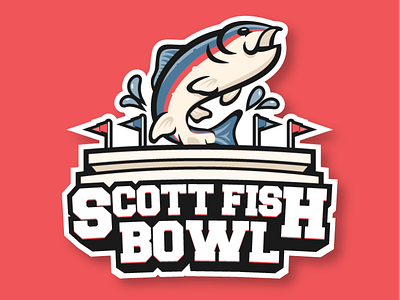 Rebrand proposal - Scott Fish Bowl bowl brand fantasy football fish logo rebrand sports