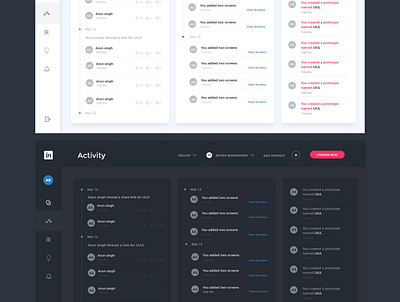 Invision Dark and White Theme branding dark mode dark theme dark ui dark website design iconography minimalism shades typography ui design website