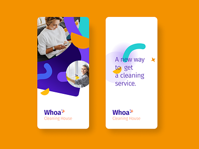 Whoa Cleaning House Art Concept app branding concept design mobile ui design visual design