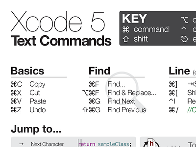 Xcode 5 Quick Reference Card