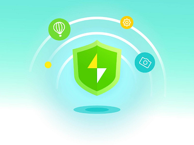 Protection Tutorial Illustration app design illustration protection shield tutorial ui