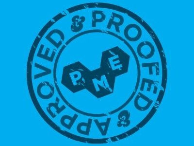 PROOFED & APPROVED ampersand icon logo opacity mask stamp