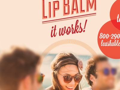Try Lip Balm blur circles focus orange photo summer typography