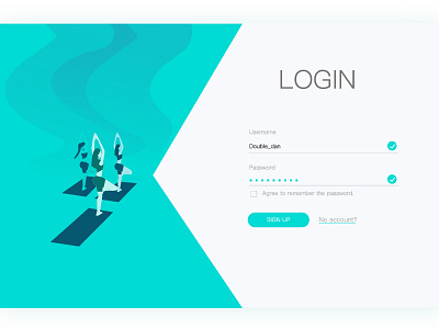 login in ui illustration login yoga