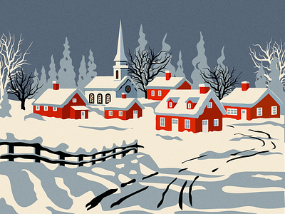 Christmas Is Coming christmas church cottages december snow village winter