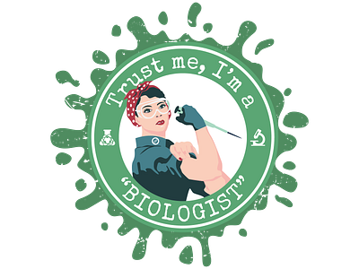 Trust me, I'm a "Biologist" Logo biology biology logo logo logo design print logo science science logo t shirt logo