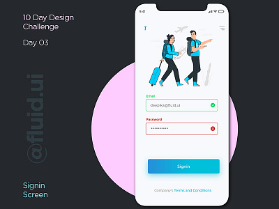 Travel App- Signin Screen