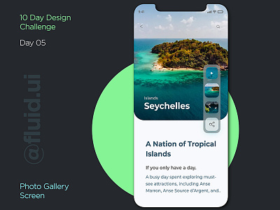 Travel App- Photo Gallery Screen