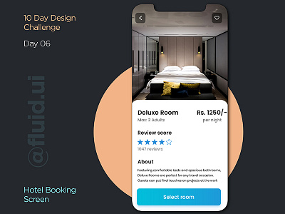 Travel App- Hotel Booking Screen