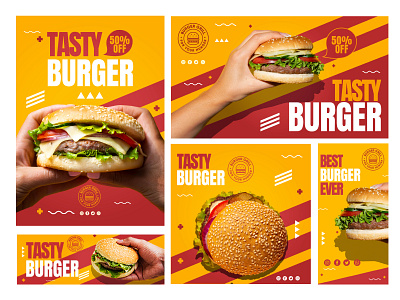 Google Ads Burger Grill branding design dribbble flat food google ad banner hunger identity logo minimal typography vector web web banner website